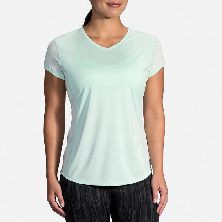 Brooks Women's Stealth Short Sleeve Running Shirt - Green (KCXY71845)